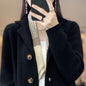Cardigan Suit Collar Cardigan Coat Woman