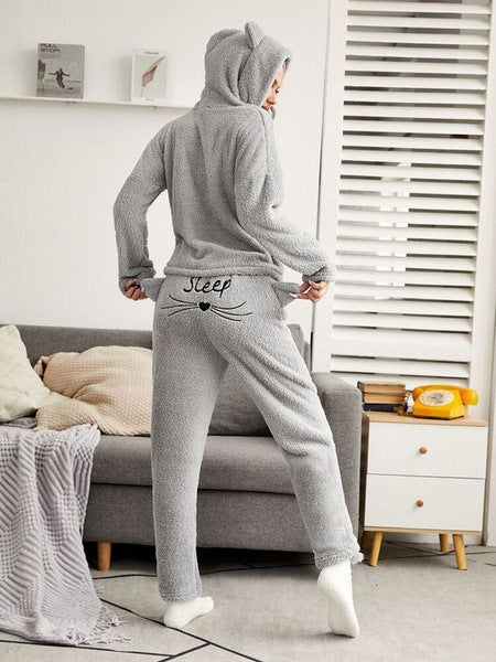 Round Neck Urban Casual Trouser Suit Pullover